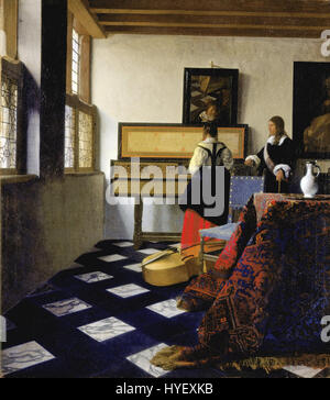 Johannes Vermeer Dame am Virginal mit einem Gentleman, "Musikstunde" Google Art Project Stockfoto