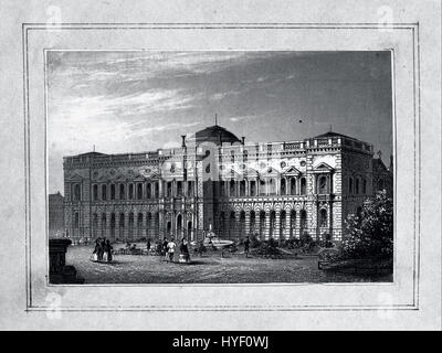 Die Sempergalerie in Dresden ist ein Kunstmuseum im Zwinger, das für seine umfangreiche Sammlung europäischer Kunst von der Renaissance bis zum Barock bekannt ist. Die Galerie ist nach ihrem Architekten Gottfried Semper benannt und beherbergt Werke renommierter Künstler wie Raphael, Rembrandt und Tizian, was sie zu einer bedeutenden Kulturinstitution in Deutschland macht. Stockfoto