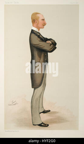 Diese Illustration von William Hood Walrond mit dem Titel „Vanity Fair“ wurde am 17. Juli 1886 in der Zeitschrift veröffentlicht. Es zeigt eine satirische Einstellung der Gesellschaft, die sich mit den Themen Eitelkeit und sozialer Vorliebe während der viktorianischen Ära befasst. Stockfoto