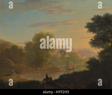 Thomas Jones eine imaginäre Küste-Szene mit den Tempel der Venus an Baiae Google Art Project Stockfoto