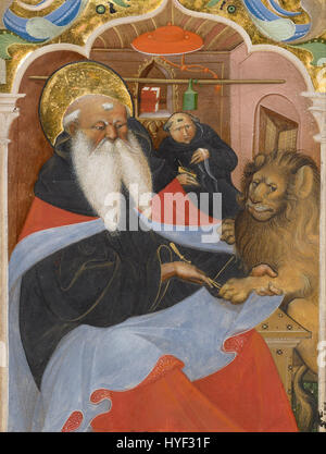 Meister der Murano Graduale (Italienisch, aktive etwa 1430 1460) der Heilige Hieronymus extrahieren einen Dorn aus einem Lion Paw Google Art Project Stockfoto