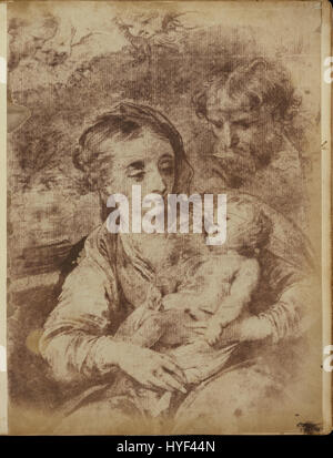 William Henry Fox Talbot zugeschrieben (britische die Heilige Familie mit drei Cherubim.   Google Art Project Stockfoto