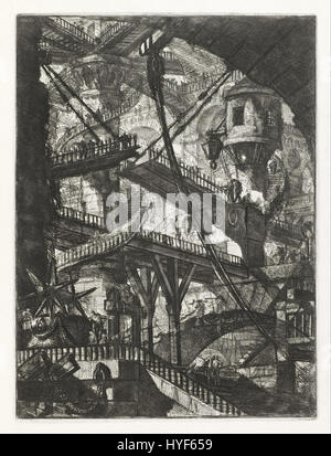 Giovanni Battista Piranesi die Zugbrücke, Platte VII aus der Serie Carceri d'Invenzione Google Art Project Stockfoto