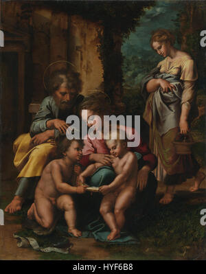 Giulio Romano (Giulio Pippi) (Italienisch (Roman), vor 1499 1546) die Heilige Familie Google Art Project Stockfoto