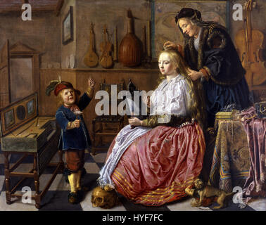 Jan Miense Molenaer Allegorie der Eitelkeit Google Art Project Stockfoto