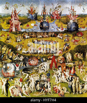 Hieronymus Bosch Triptychon der Garten der Lüste (Mitteltafel) WGA2507 Stockfoto