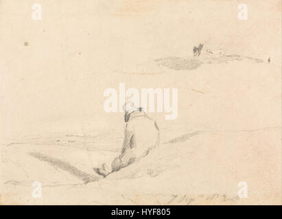 John Constables Gemälde „Hampstead Heath“ aus dem Jahr 1821 zeigt einen Blick vom Branch Hill in Hampstead, London, und zeigt Constabells Interesse an der Aufnahme atmosphärischer Effekte. Stockfoto