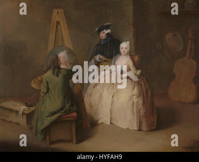 Pietro Longhi (italienische Maler in seinem Atelier Google Art Project Stockfoto