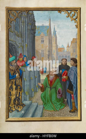 Simon Bening (flämische Joseph von Arimathea vor Pilatus Google Art Project Stockfoto