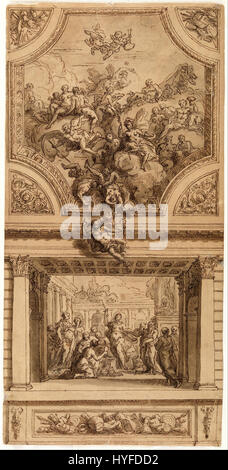 Sir James Thornhill Studie zur Treppe Dekoration, Hanbury Hall Google Art Project Stockfoto