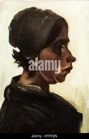 Kopf einer ländlichen Frau mit dunklen Cap 2 mein Traum Stockfoto