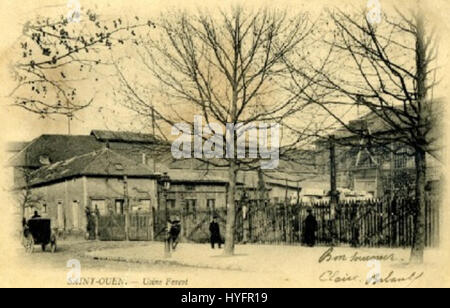 Die Usine Farcot in Saint-Ouen-sur-Seine, Frankreich, wie sie auf einer Postkarte von 1904 abgebildet ist. Stockfoto