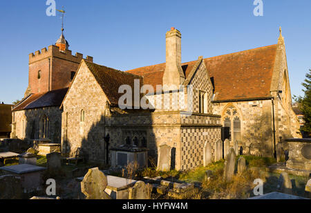 Die Kirche des St. Johannes des Täufers, Southover, Lewes Stockfoto