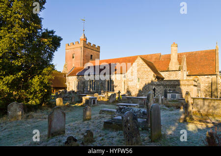 Die Kirche des St. Johannes des Täufers, Southover, Lewes Stockfoto