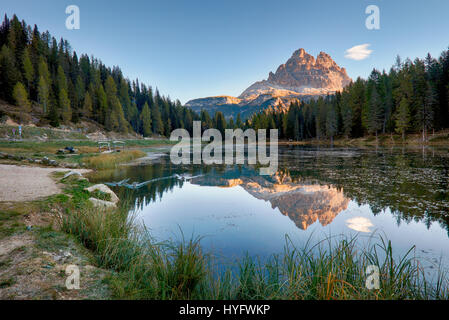 Bergsee Lago Antorno, Dolomiten, Italien Stockfoto