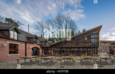 Kesselhaus Cafe an der Royal Holloway University of London. Stockfoto