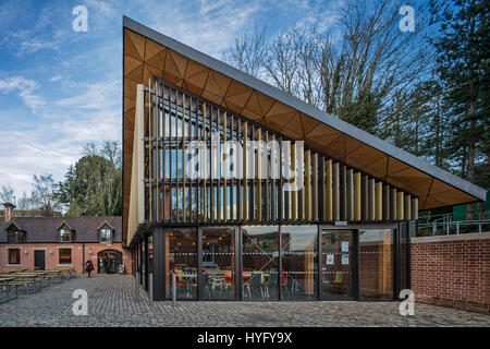 Kesselhaus Cafe an der Royal Holloway University of London. Stockfoto