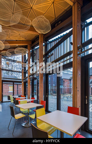 Kesselhaus Cafe an der Royal Holloway University of London. Stockfoto