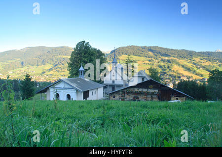 Frankreich, Haute-Savoie (74), Megève, Série de Chapelles et d'oratoires du Calvaire de Megève, Construites Par le Curé de Megève, le Révérend Ambroise Ma Stockfoto