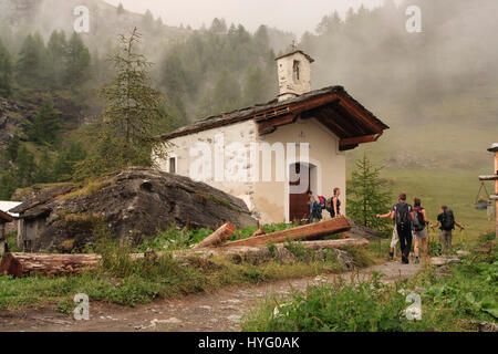 Frankreich, Savoyen (73), la Tarentaise, Sainte-Foy-Tarentaise, Hameau du Monal, la Chapelle / / Frankreich, Savoyen, la Tarentaise, Sainte-Foy-Tarentaise, Hamle Stockfoto