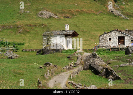 Frankreich, Savoyen (73), la Tarentaise, Sainte-Foy-Tarentaise, Hameau du Monal, la Chapelle / / Frankreich, Savoyen, la Tarentaise, Sainte-Foy-Tarentaise, Hamle Stockfoto