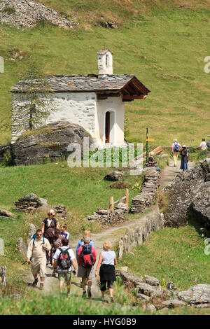 Frankreich, Savoyen (73), la Tarentaise, Sainte-Foy-Tarentaise, Hameau du Monal, la Chapelle / / Frankreich, Savoyen, la Tarentaise, Sainte-Foy-Tarentaise, Hamle Stockfoto