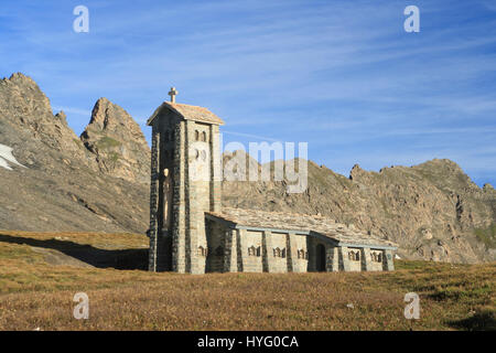 Frankreich, Savoyen (73), Col de Iseran, Chapelle Notre-Dame de Iseran Datée de 1939 / / Frankreich, Savoyen, pass von Iseran, Kapelle Notre-Dame de Iseran d Stockfoto