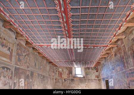 Frankreich, Les Fresques Savoie (73), Bessans, Chapelle Saint-Antoine / / Frankreich, Savoyen, Bessans, Kapelle St. Antoine, Fresken Stockfoto