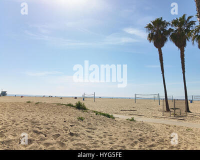 Volleyballfelder am Venice Beach Kalifornien USA Stockfoto