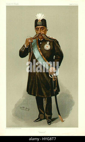 Muzaffar Ad-Din Schah Qajar, Vanity Fair, 1903-01-29 Stockfoto