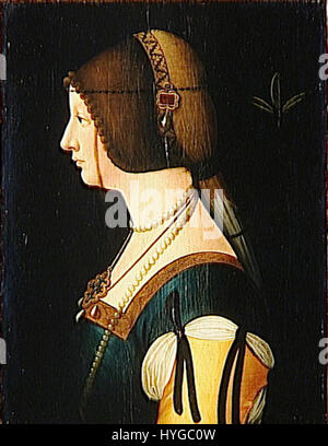 Bernardino dei Conti Bianca Maria Sforza (Louvre) Stockfoto