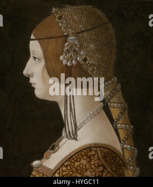 Giovanni Ambrogio de Predis Blanca Maria Sforza (c. 1493, National Gallery of Art) Ernte Stockfoto