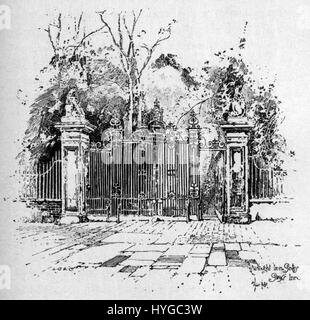 Herbert Railton Wrought Iron Gates, Grays Inn Stockfoto