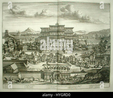 Jacob van Meurs Palais du Dairo Miaco Palast des Kaisers in Kyoto 1680 Stockfoto