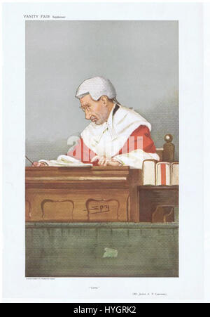 Alfred Lawrence wird 1907 in einer Karikatur der Vanity Fair dargestellt, in der seine prominenten Merkmale und Merkmale in einer stilisierten Art und Weise dargestellt werden, die typisch für den Ansatz der Publikation zu sozialen und politischen Persönlichkeiten ist. Vanity Fair war bekannt für seine scharfen, humorvollen Kommentare über zeitgenössische Individuen. Stockfoto