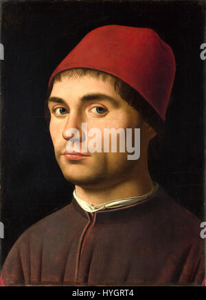 Antonello da Messina Porträt von einem Mann National Gallery London Stockfoto