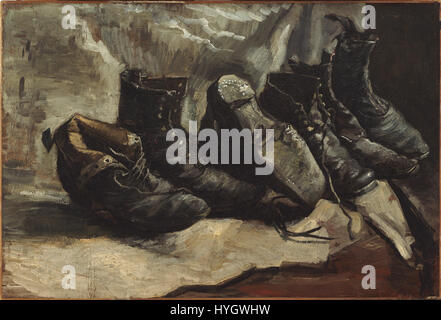 Vincent Van Gogh drei Paar Schuhe, 1886 (Fogg Art Museum) Stockfoto