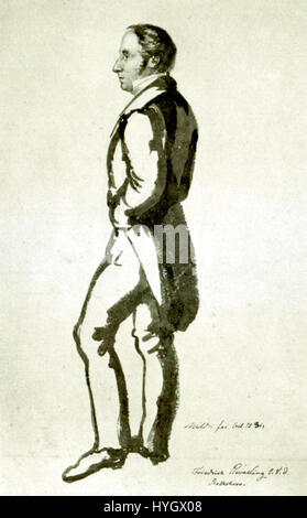 Dieses Porträt von Friedrich Sieveking von Carl Julius Milde unterstreicht die Persönlichkeit der prominenten Figur. Das Werk fängt Sievekings Leben ein und spiegelt seine gesellschaftlichen Beiträge und seine Rolle in deutschen intellektuellen Kreisen des 19. Jahrhunderts wider. Stockfoto