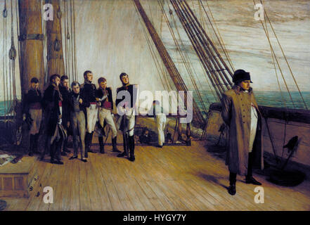 Napoleon an Bord der Bellerophon Sir William Quiller Orchardson Stockfoto