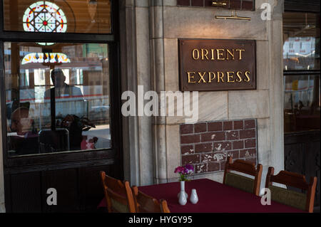 Der Orient-Express Restaurant Sirkeci Gar, Bahnhof, Istanbul, Türkei Stockfoto