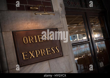 Der Orient-Express Restaurant Sirkeci Gar, Bahnhof, Istanbul, Türkei Stockfoto