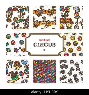 Große Reihe von vier seamless pattern. Vektor-illustration Stock Vektor