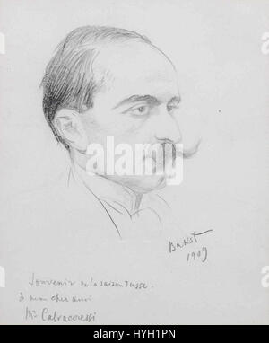 Michel Dimitri Calvocoressi (1877 1944) von Lev führende Bakst (Leon Bakst) (Russisch, 1866 1924) Stockfoto