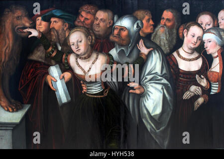 1534 Cranach sterben Fabel Vom Mund der Wahrheit anagoria Stockfoto