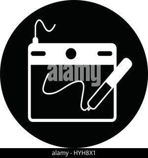 Digitalen Zeichenbrett Symbol Stock Vektor