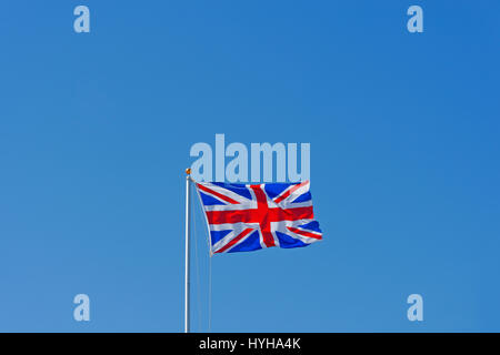 Der Union Jack oder Anschluß-Markierungsfahne, ist die Nationalflagge des Vereinigten Königreichs. Stockfoto