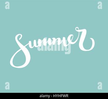 Summer.Brush handschriftlich Schriftzug. Vektor-Illustration. moderne Kalligraphie Stock Vektor