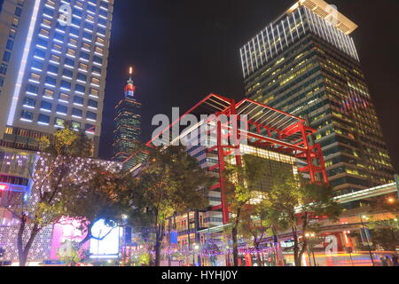 Moderne shopping District Stadtbild in Taipei Taiwan Stockfoto