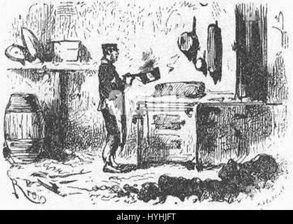 „The Field of Ice“ von Riou und Montaut zeigt eine dramatische gefrorene Landschaft, die die Fähigkeit der Künstler zeigt, die rauen, aber schönen Aspekte des eisbedeckten Geländes einzufangen. Stockfoto