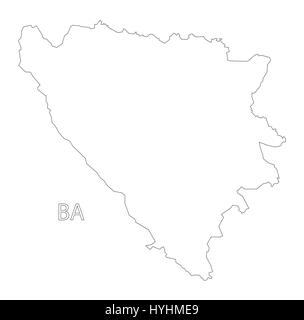 Bosnien Land Umriss